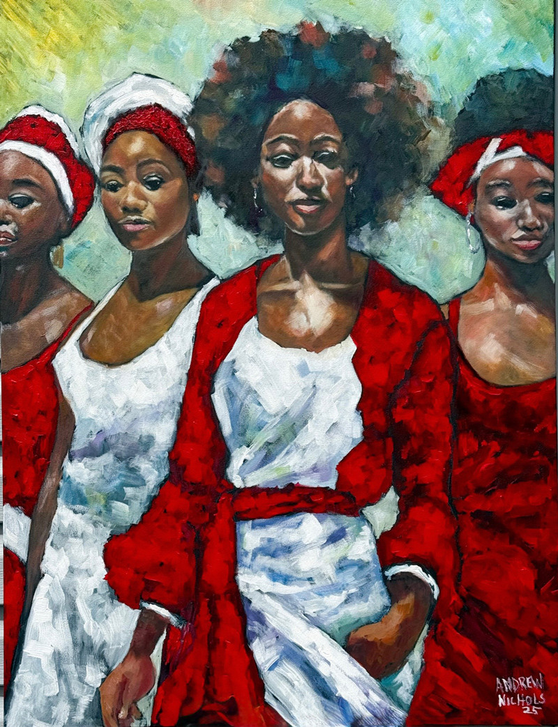 Ladies in Red and White 2